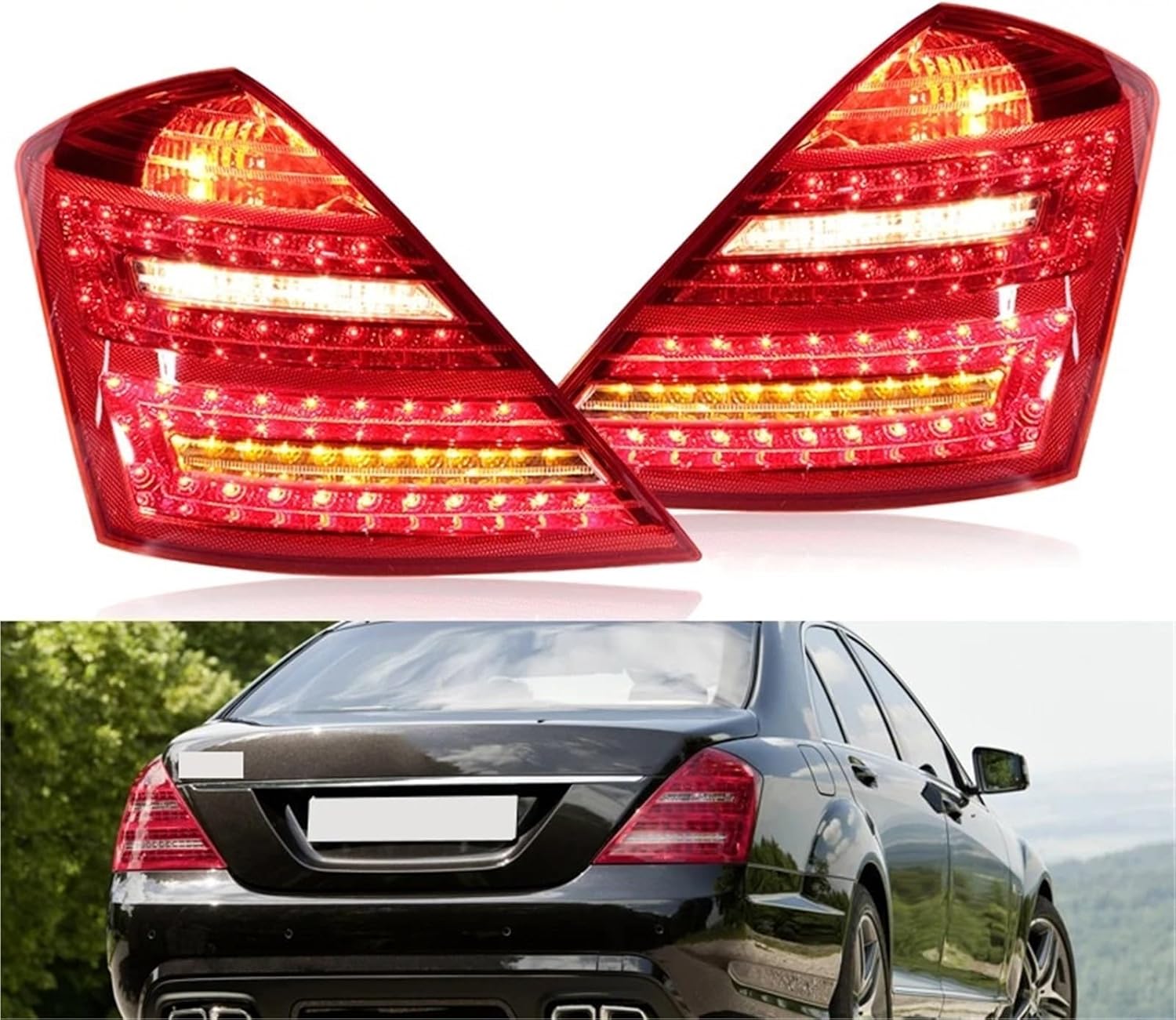 W221 メルセデス・ベンツ 後期ルック 社外品 テールランプ 左右セット W221 メルセデス・ベンツ 後期ルック 社外品 テールランプ 左右セット